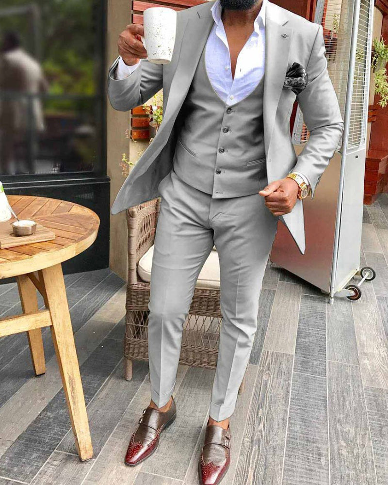 Alonzo | Men's Classic Three-Piece Wedding Guest Suit