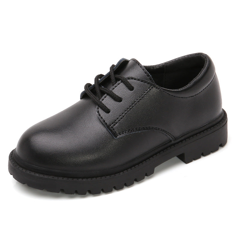 Boys' Black School Shoes With Durable Sole | Grip