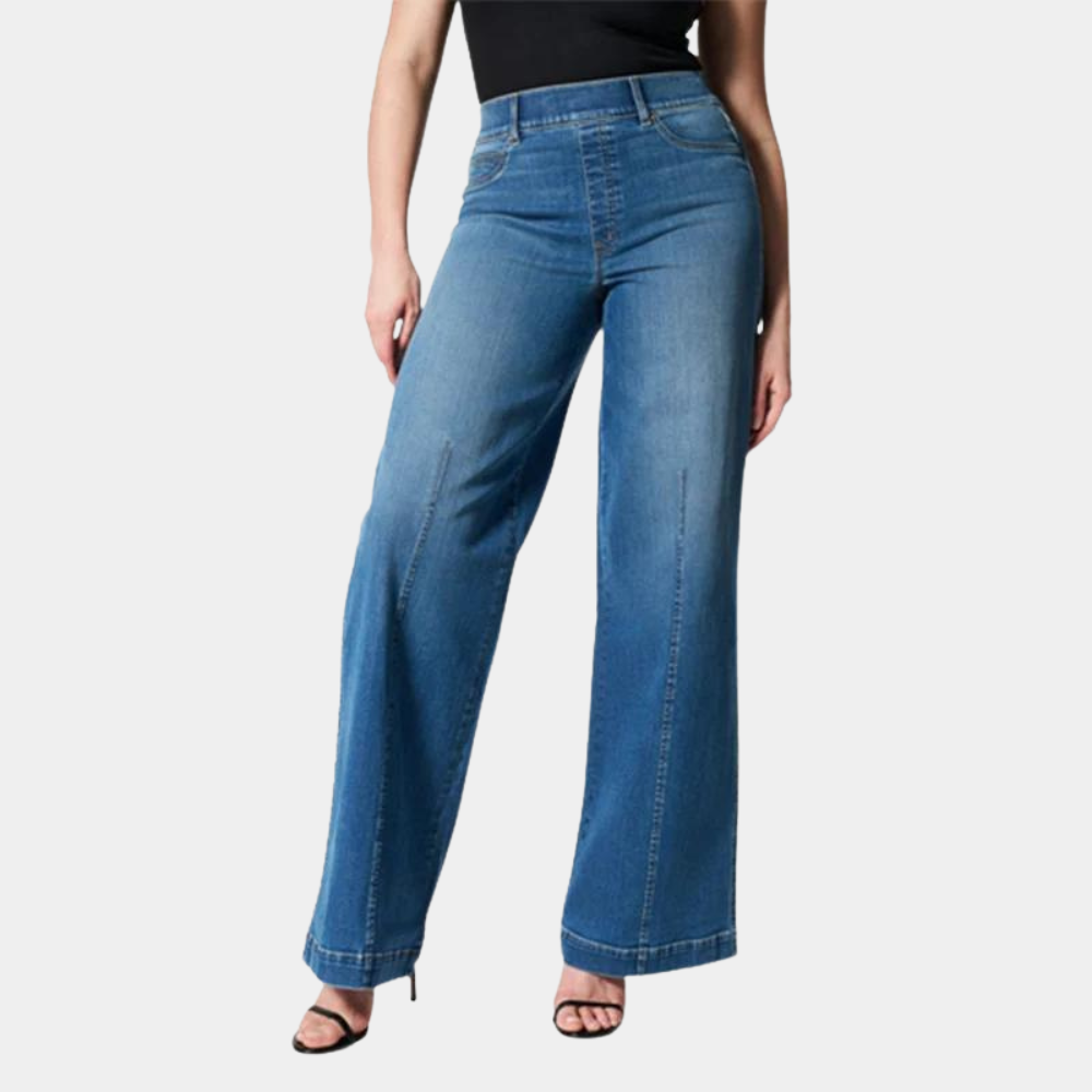 Casual Stretch Flared Jeans For Women | High-Waisted