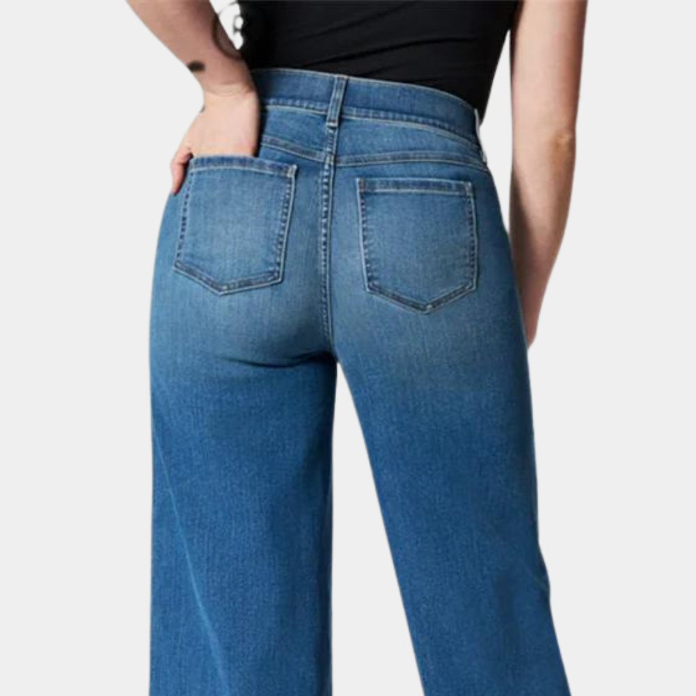 Casual Stretch Flared Jeans For Women | High-Waisted