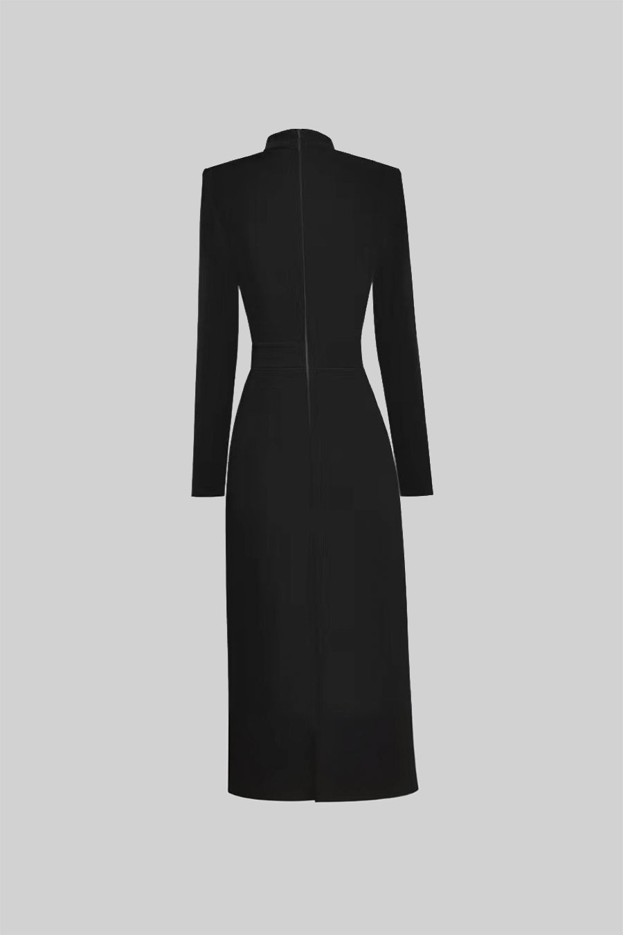 Chic Women's Long Sleeve Black Dress | Formal