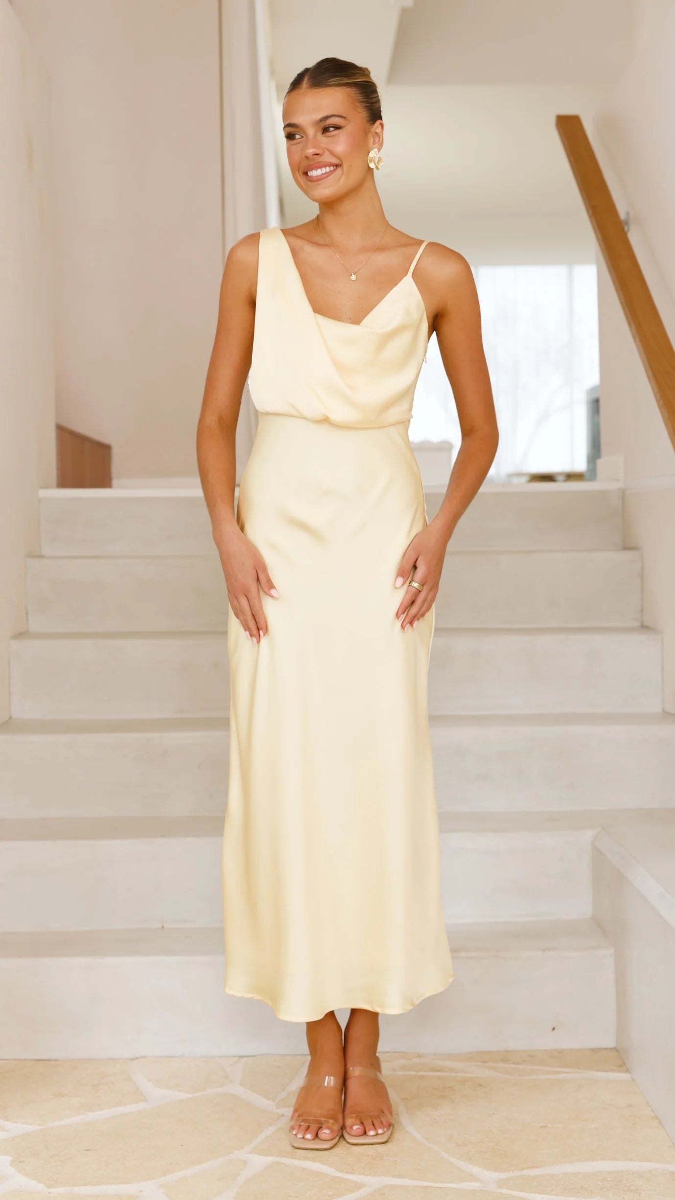 Elegant Women's Bridesmaid Dress One Shoulder | Midi