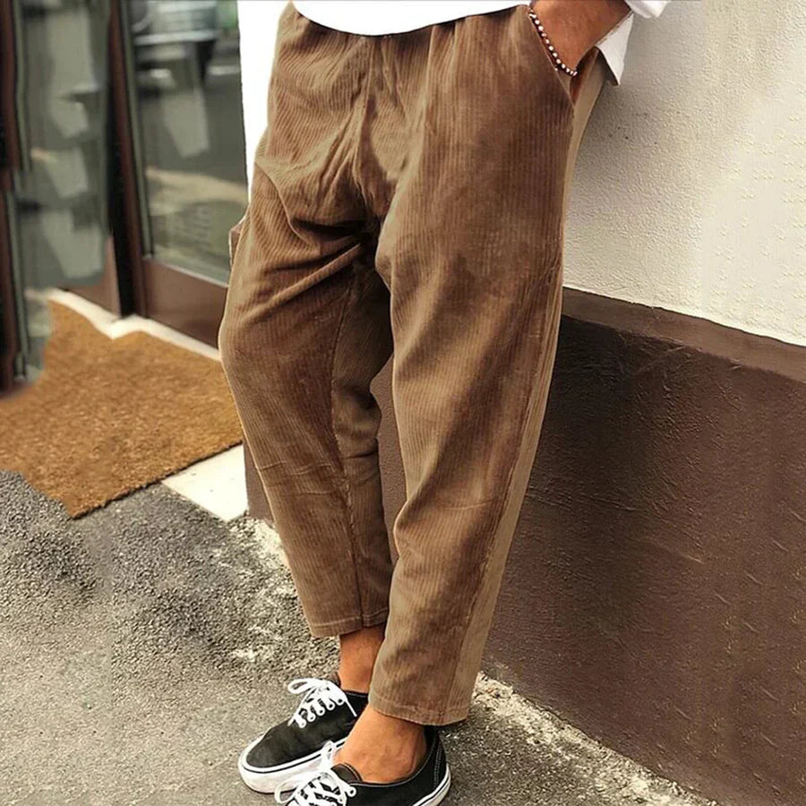 Julian | Men's Corduroy Trousers | Cropped