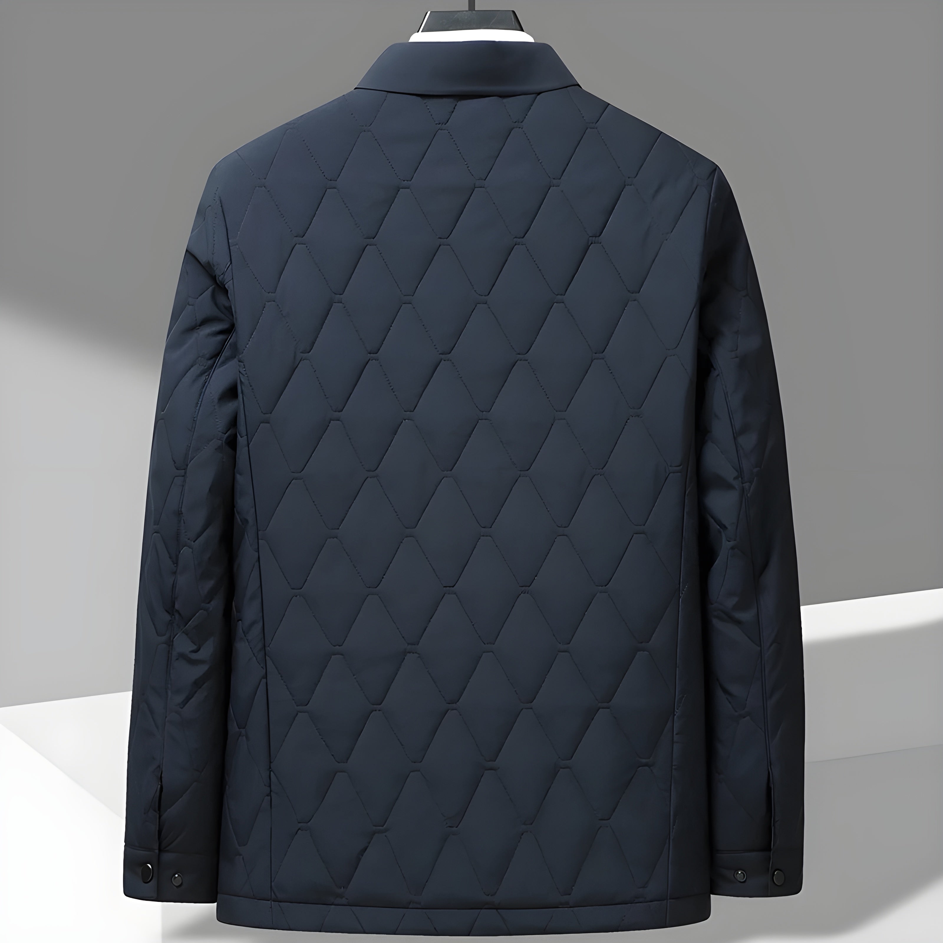 Men's Button Fastening Collared Quilted Jacket | Smart Casual