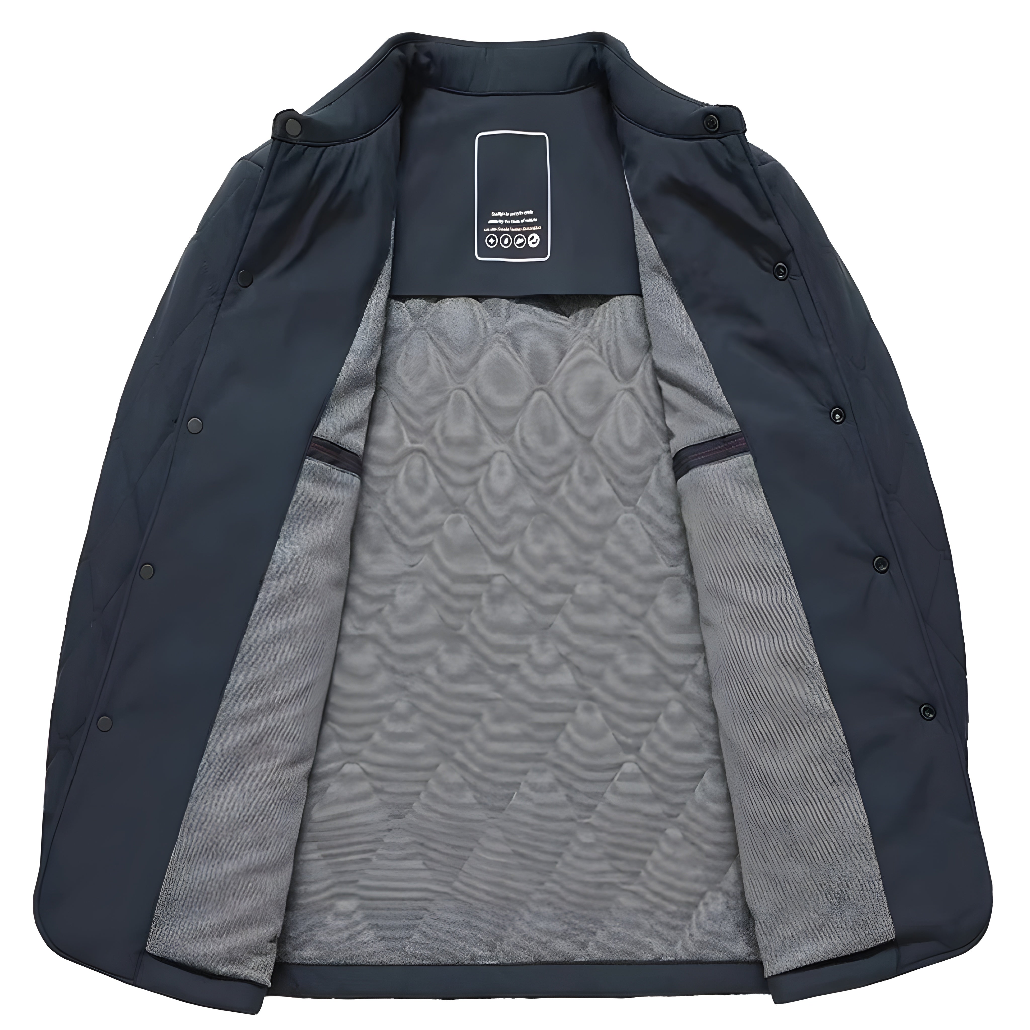 Men's Button Fastening Collared Quilted Jacket | Smart Casual