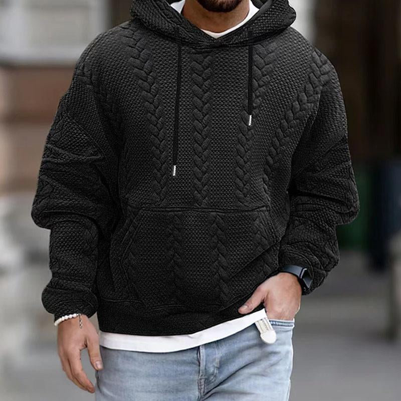 Men's Cable Knit Hoodie Chunky Winter Sweater | Pullover