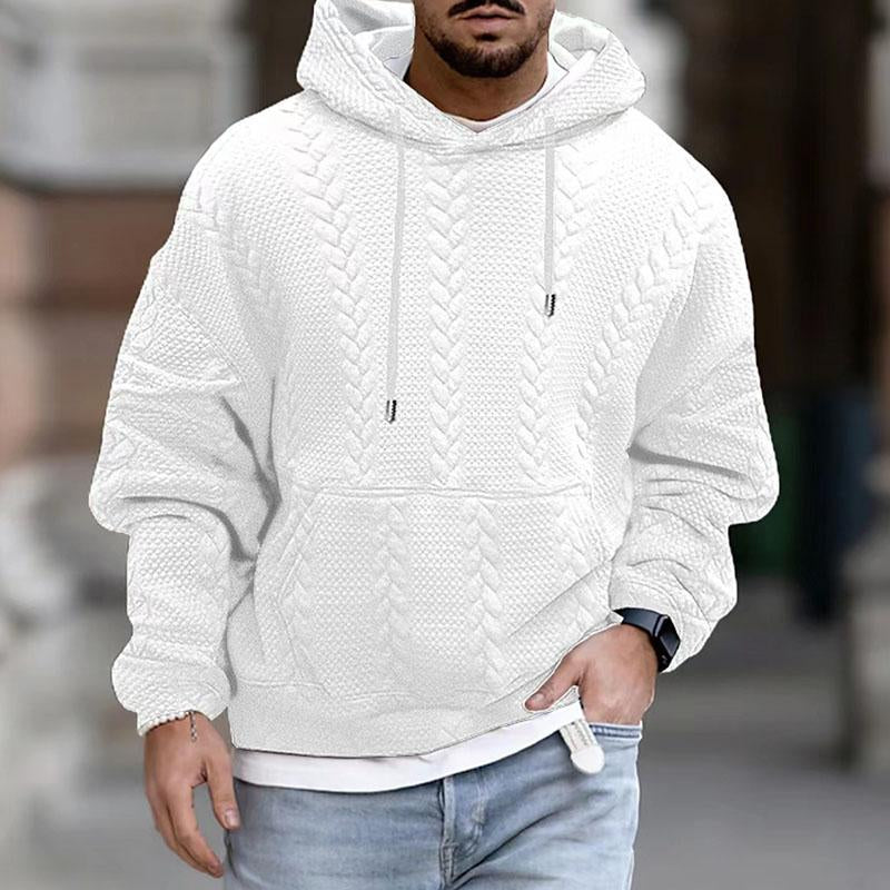 Men's Cable Knit Hoodie Chunky Winter Sweater | Pullover