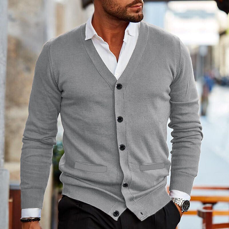Men's Cardigans V-Neck Buttoned | Smart Casual