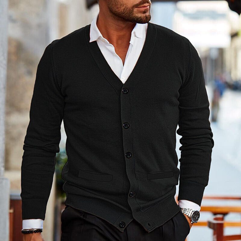 Men's Cardigans V-Neck Buttoned | Smart Casual