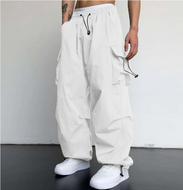 Men's Cargo Baggy Pants with Flap Pockets | Work