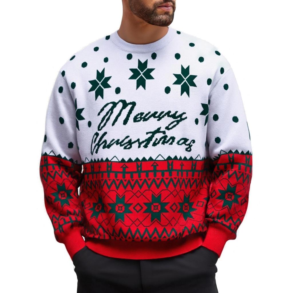Men's Christmas Jumper Knit Sweater | Patterned