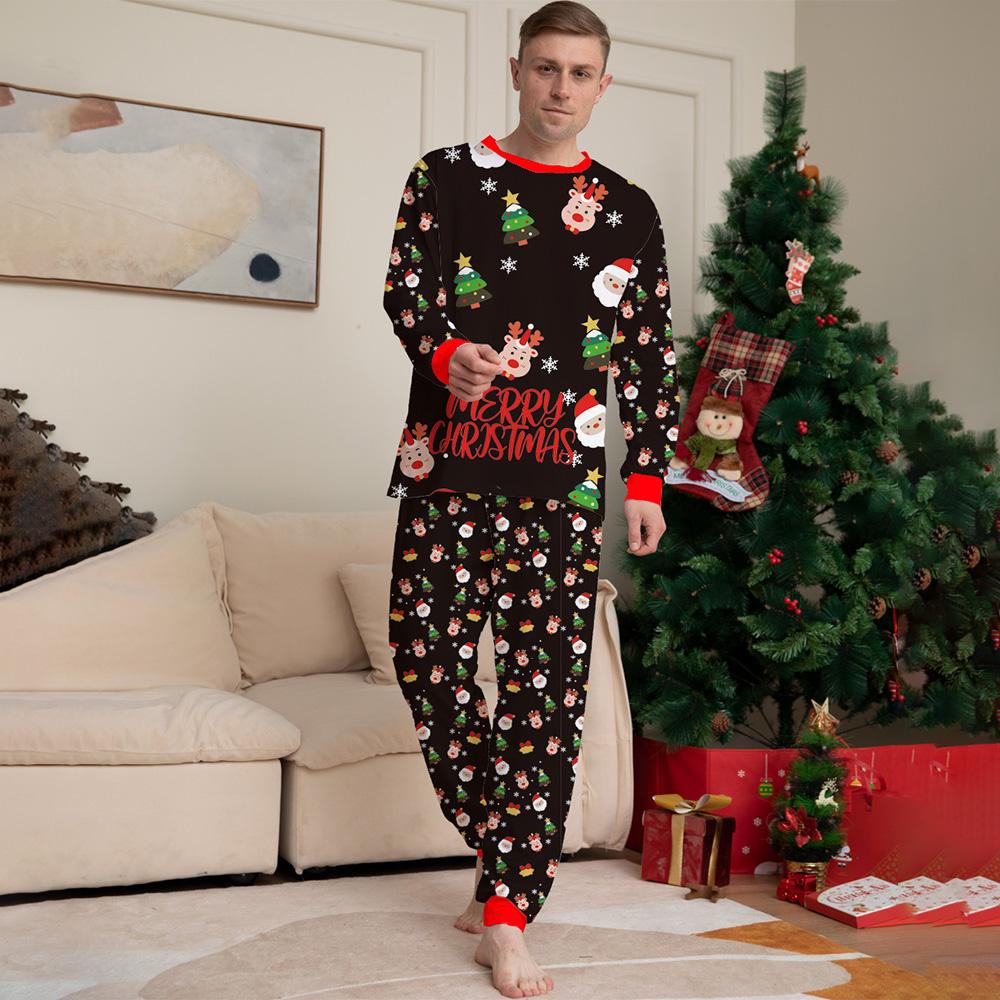 Men’s Christmas Pyjamas Reindeer Print Set | Holiday