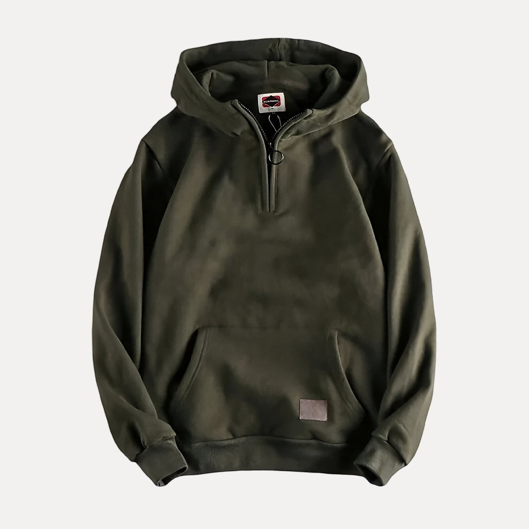Men's Chunky Half Zip Hoodie Sweatshirt | Oversized