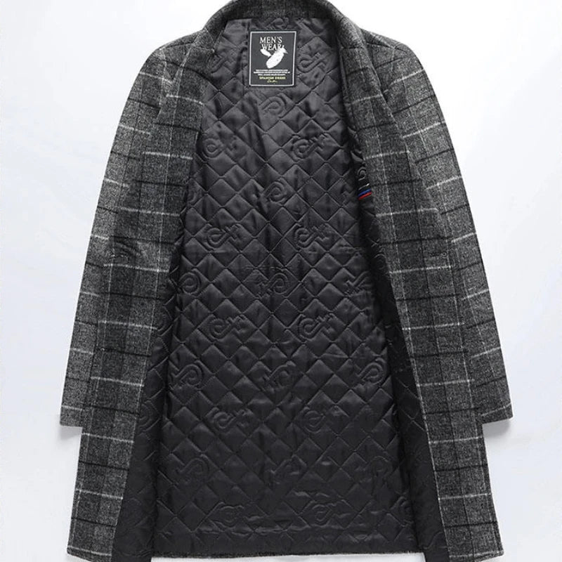 Men's Coat Checked Trench | Winter