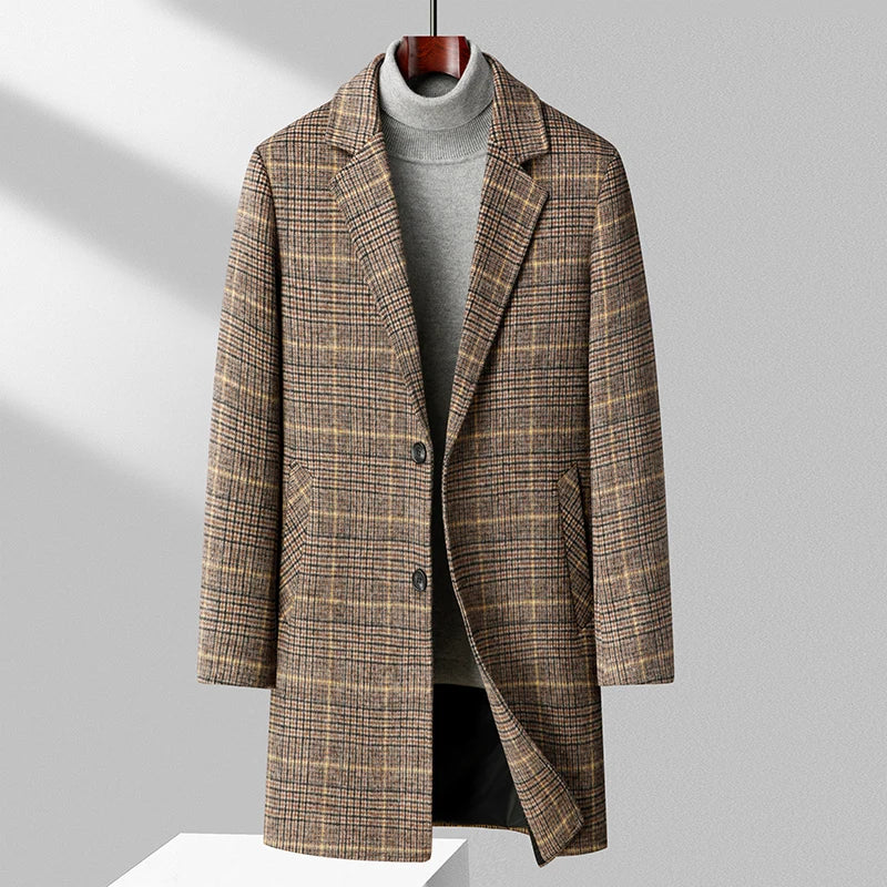 Men's Coat Checked Trench | Winter