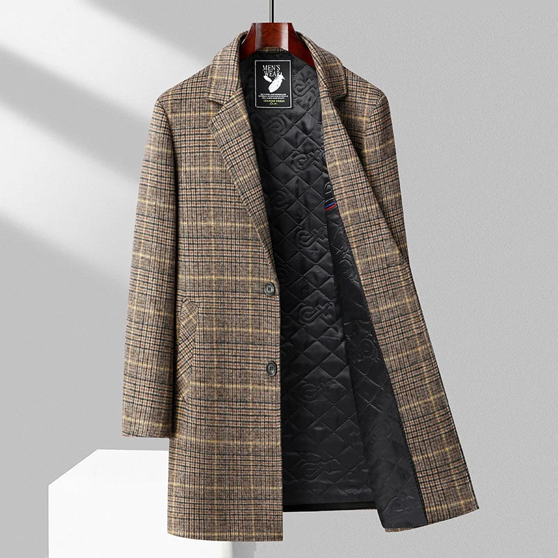 Men's Coat Checked Trench | Winter