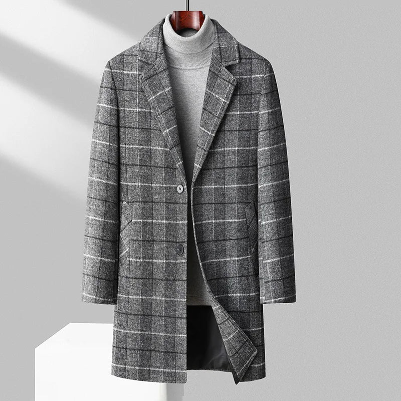 Men's Coat Checked Trench | Winter