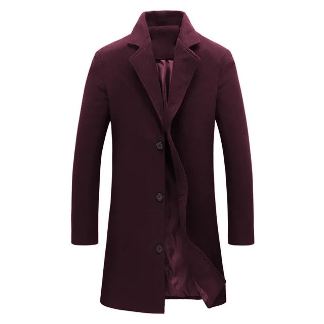 Men's Coat Long Slim Fit | Trench