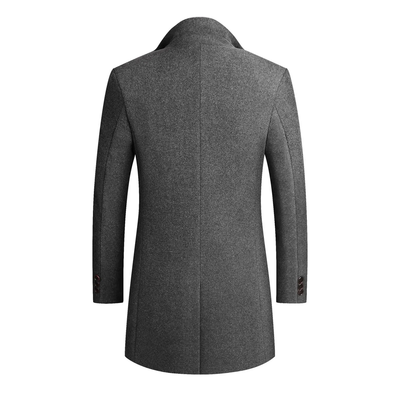 Men's Coat Winter Button-Up | Long