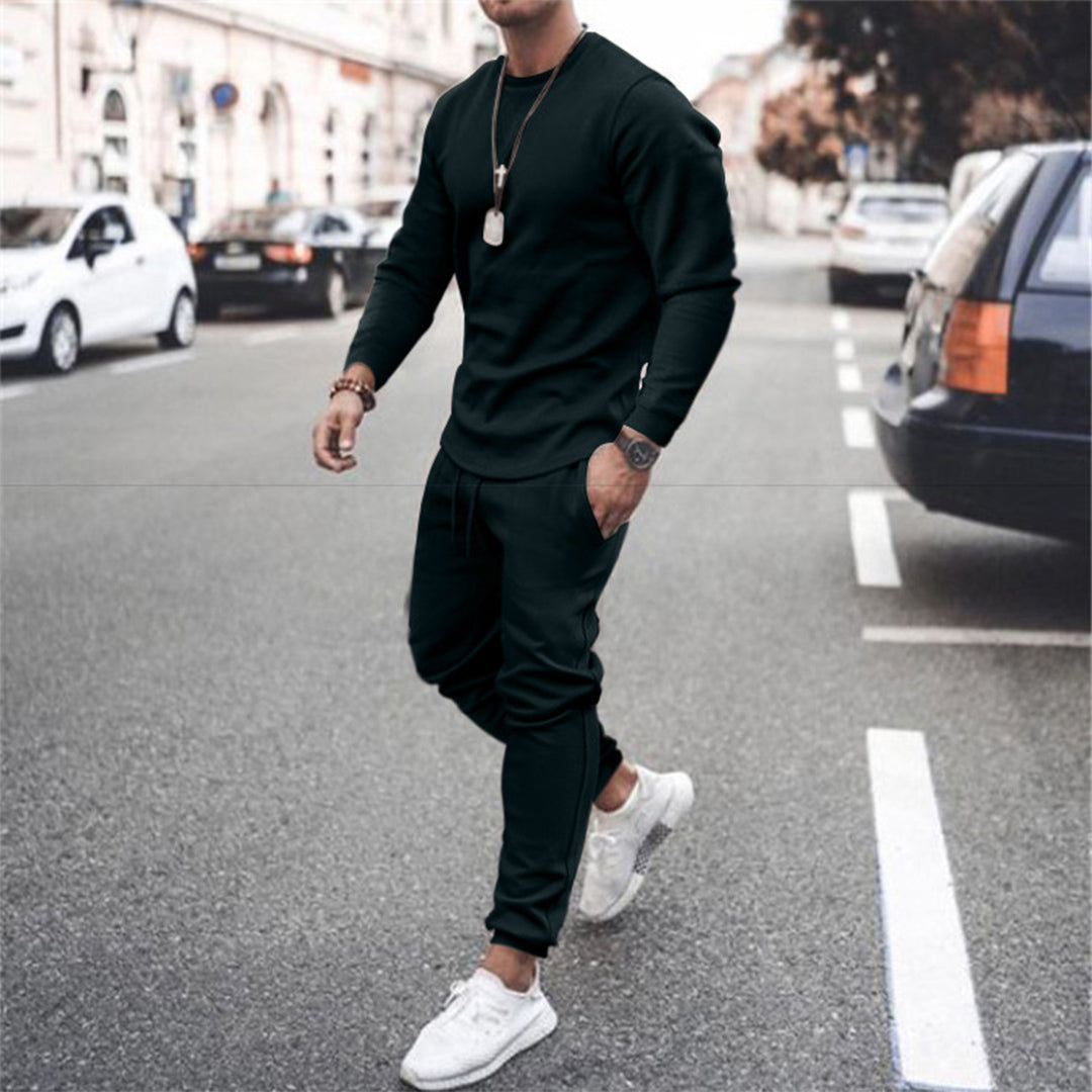 Men's Fitted Tracksuit Set Long Sleeve Joggers | Streetwear
