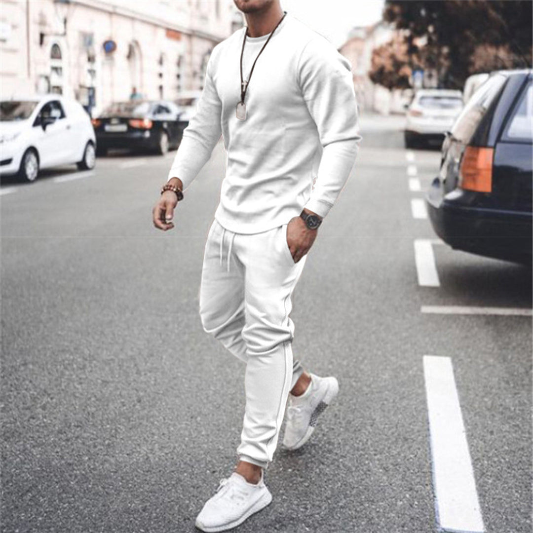 Men's Fitted Tracksuit Set Long Sleeve Joggers | Streetwear
