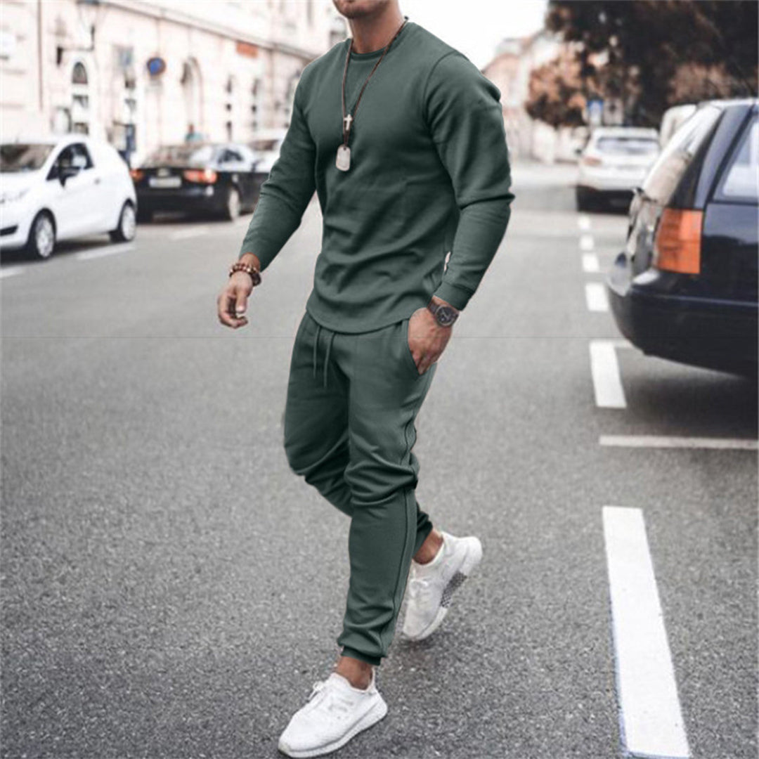 Men's Fitted Tracksuit Set Long Sleeve Joggers | Streetwear