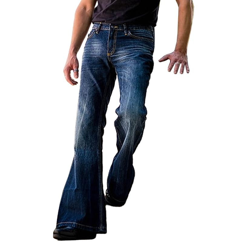 Men’s Flared Jeans with Washed Detail | Vintage