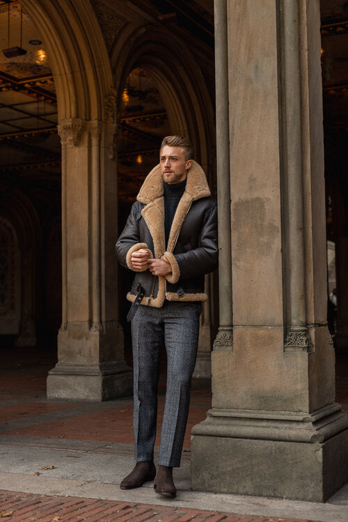 Men's Fur Coat Fleece Lined Jacket | Winter