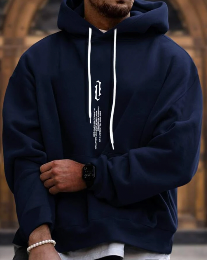 Men's Graphic Hoodie Oversized Fit Streetwear | Pullover