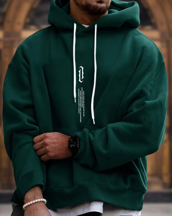 Men's Graphic Hoodie Oversized Fit Streetwear | Pullover