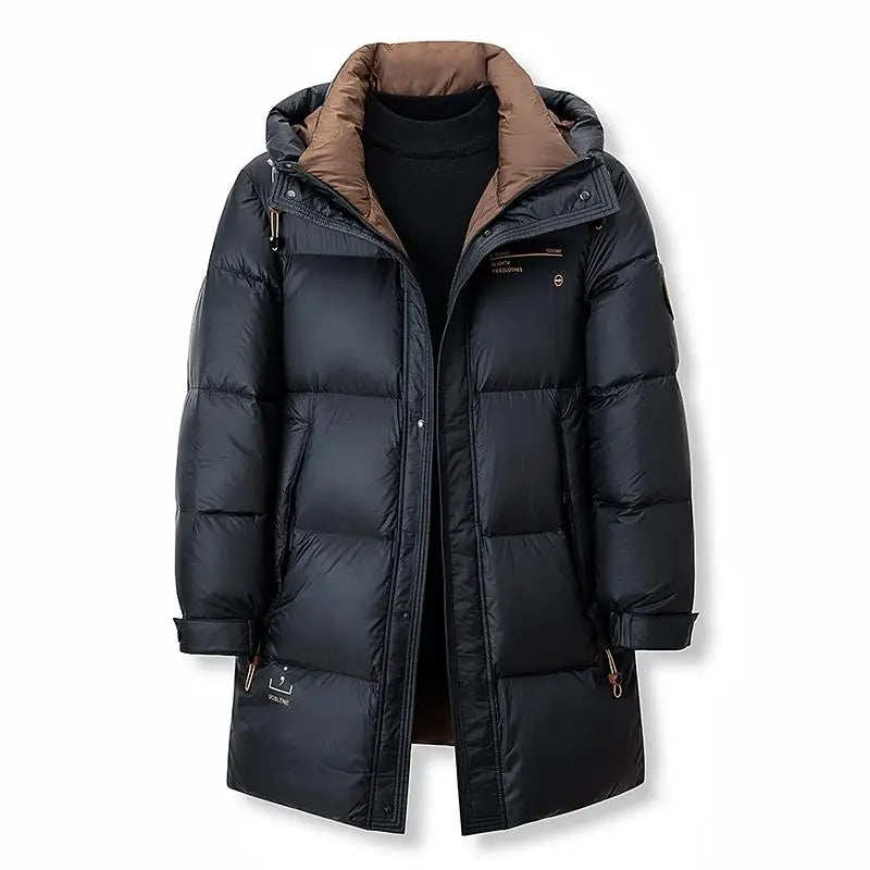 Men's Hooded Long Sleeve Rain Jacket | Winter Coat