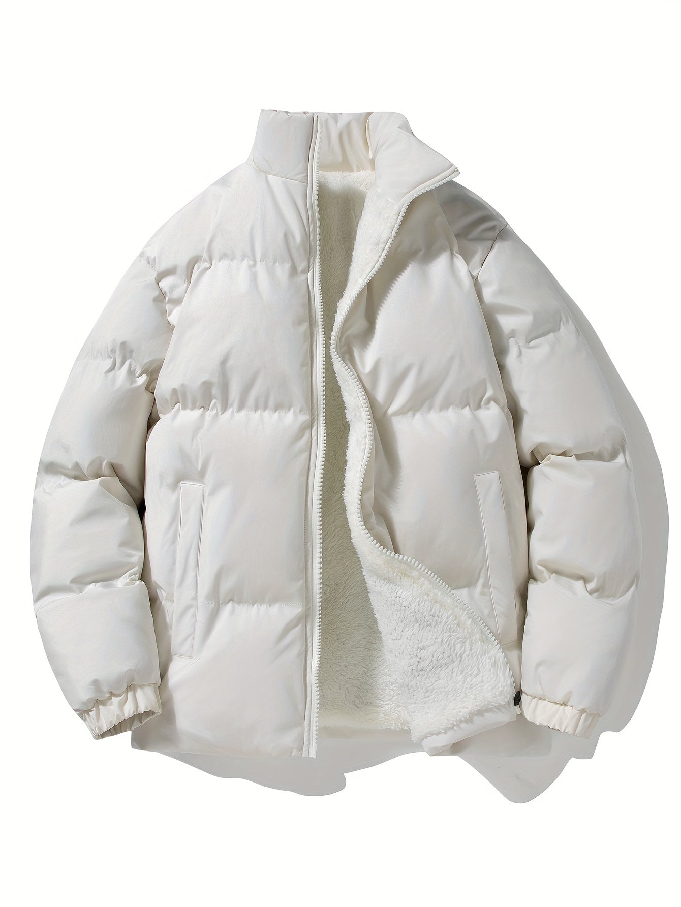 Men's Jacket Puffer with Zipper | Winter