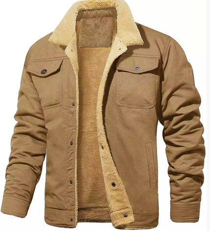 Men's Jacket Winter Lined | Button-Up