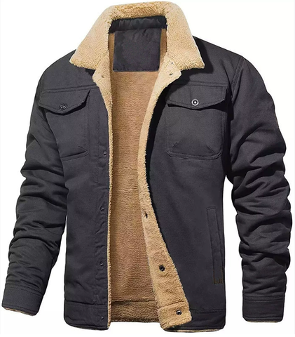 Men's Jacket Winter Lined | Button-Up