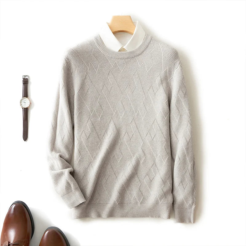 Men's Jumper Crew Neck Knitted | Long