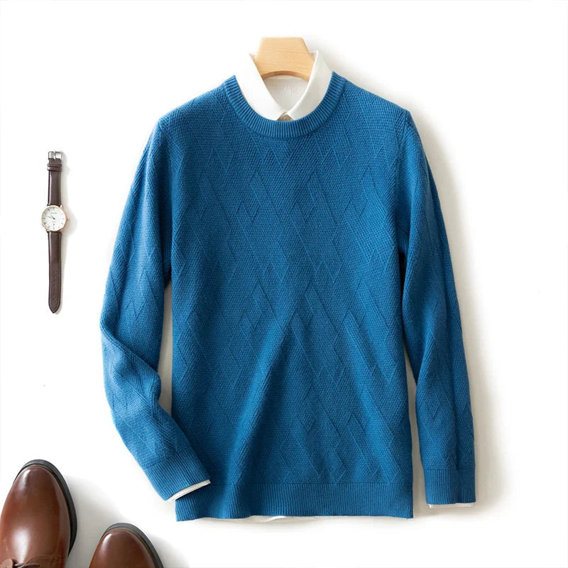 Men's Jumper Crew Neck Knitted | Long