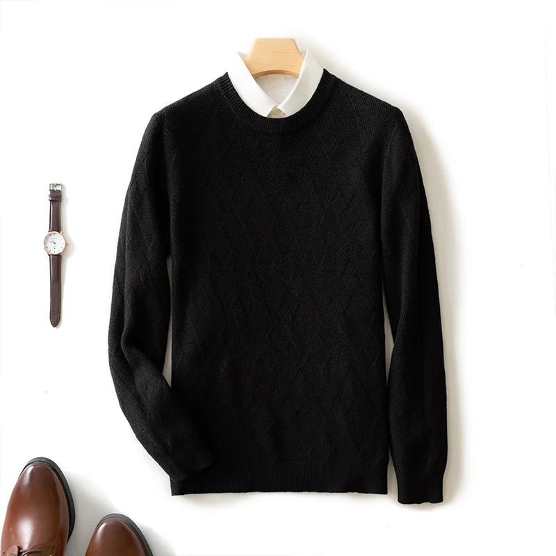 Men's Jumper Crew Neck Knitted | Long
