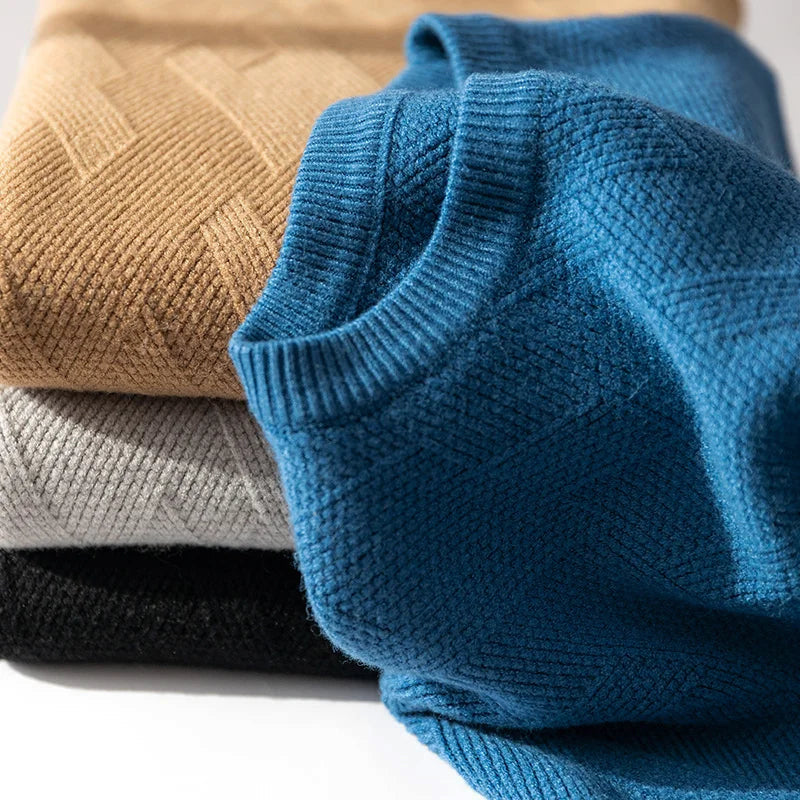 Men's Jumper Crew Neck Knitted | Long