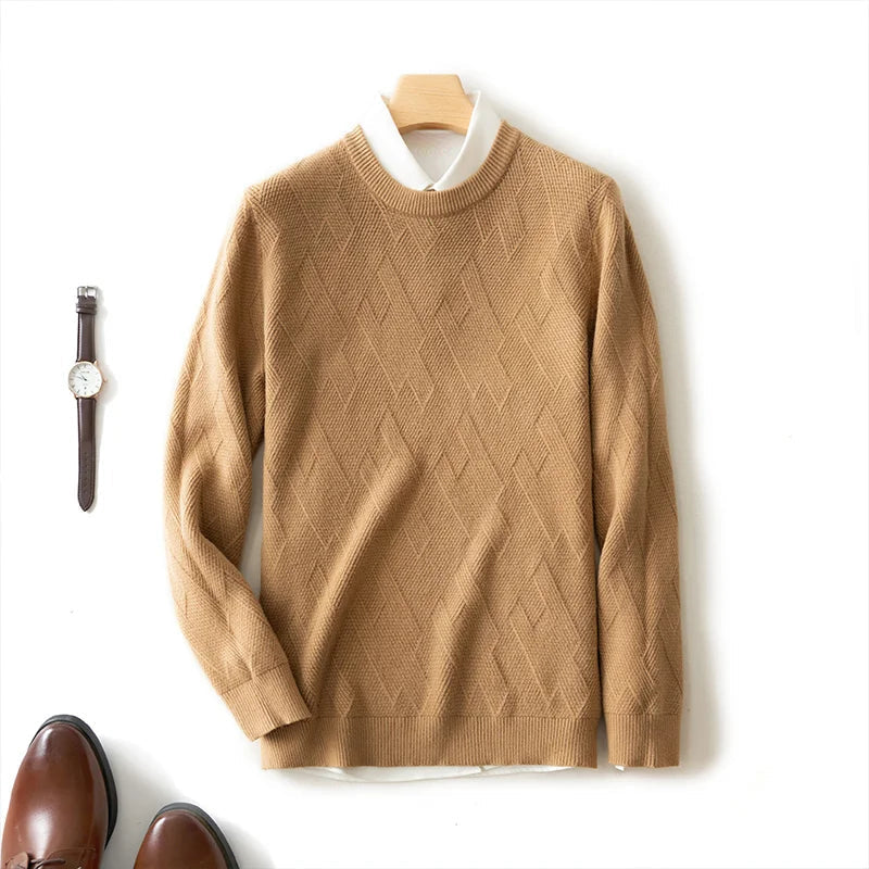 Men's Jumper Crew Neck Knitted | Long