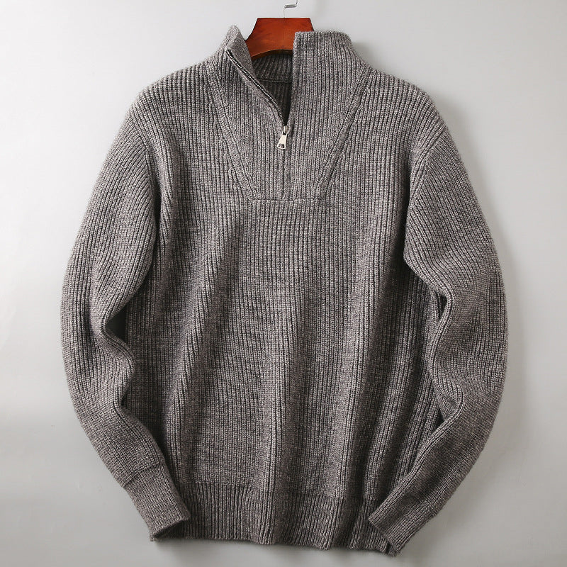 Men's Jumper Half Zip Knitted | Winter