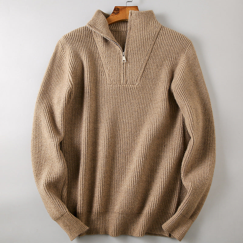 Men's Jumper Half Zip Knitted | Winter