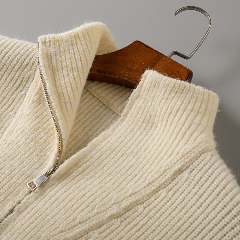 Men's Jumper Half Zip Knitted | Winter