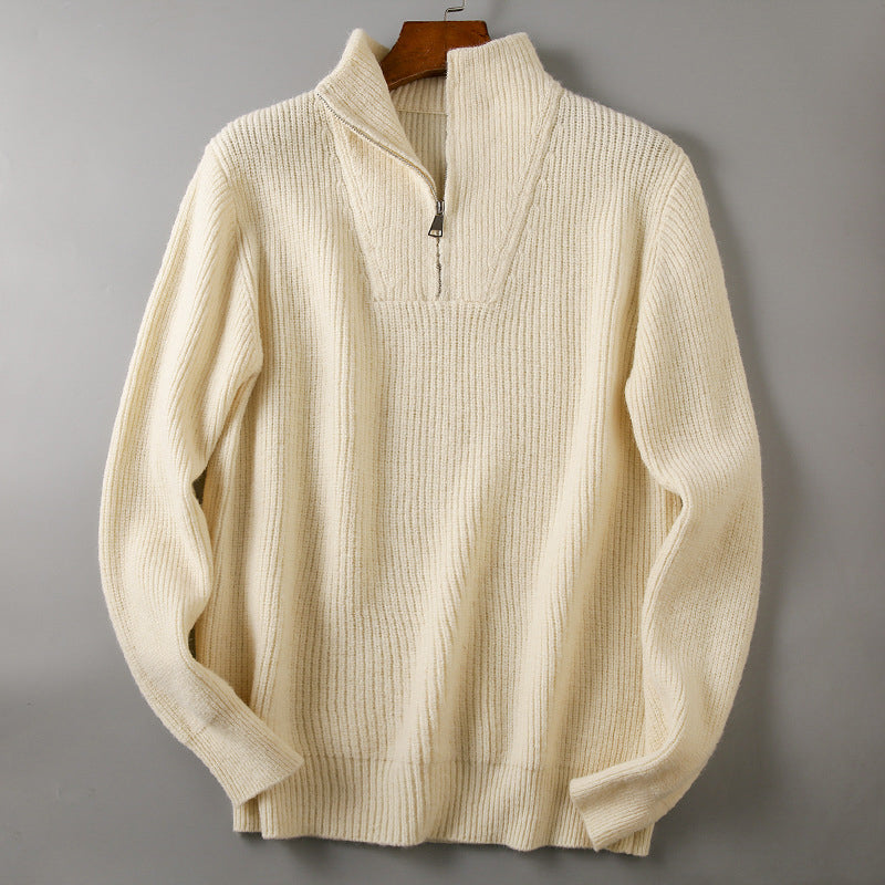 Men's Jumper Half Zip Knitted | Winter
