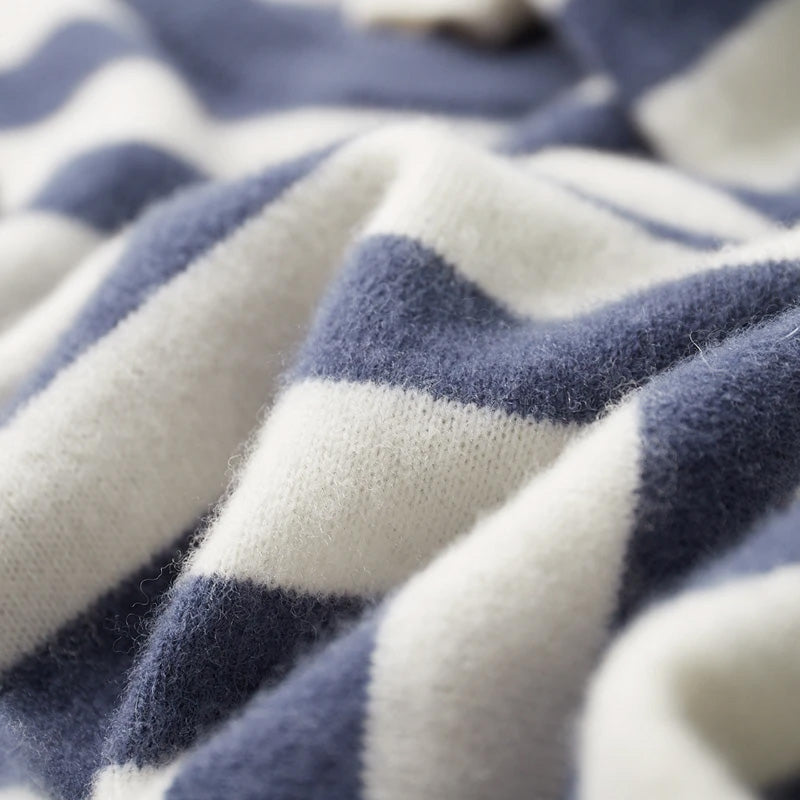 Men's Jumper Striped Crew Neck | Winter