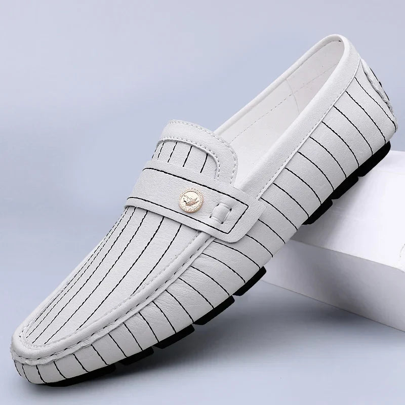 Men's Loafers Pinstripe Design | Slip On