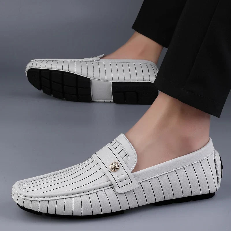 Men's Loafers Pinstripe Design | Slip On