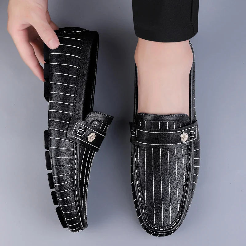 Men's Loafers Pinstripe Design | Slip On