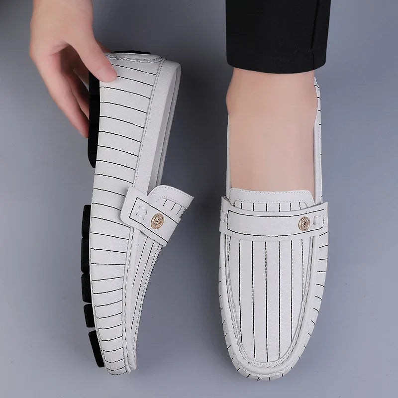 Men's Loafers Pinstripe Design | Slip On