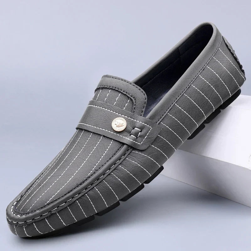 Men's Loafers Pinstripe Design | Slip On