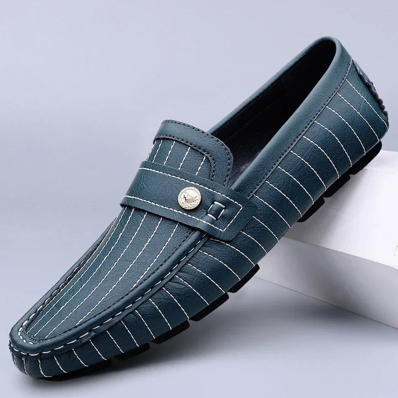 Men's Loafers Pinstripe Design | Slip On